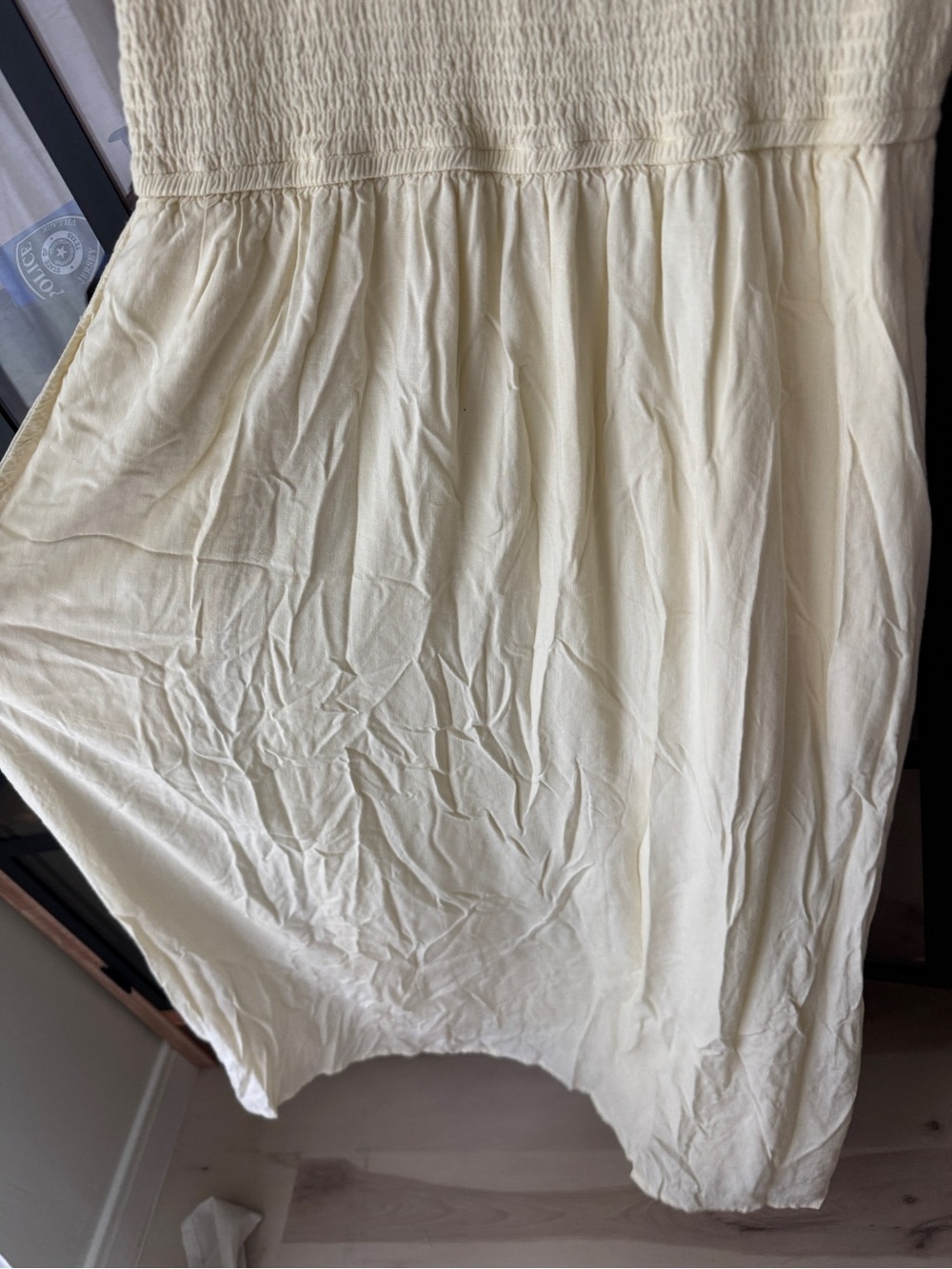 Jopna smocked maxi dress butter yellow sleeveless pastel pockets round neck - Picture 9 of 11